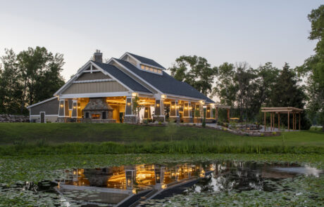 Madden's Pavilion view from the pond